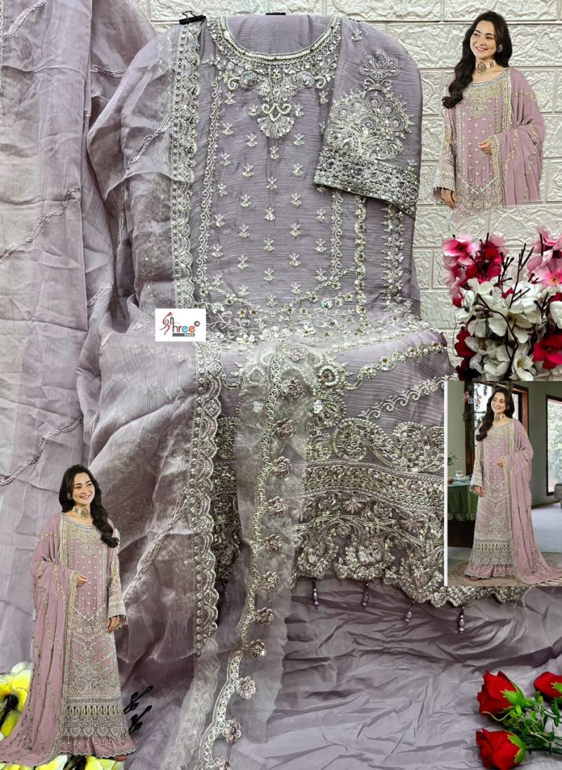Shree Sf 5627 A To D Chiffon Heavy Embroidered Salwar Kameez Catalog — Wholesale Pakistani Suits, Shree wholesale from Surat — view 6