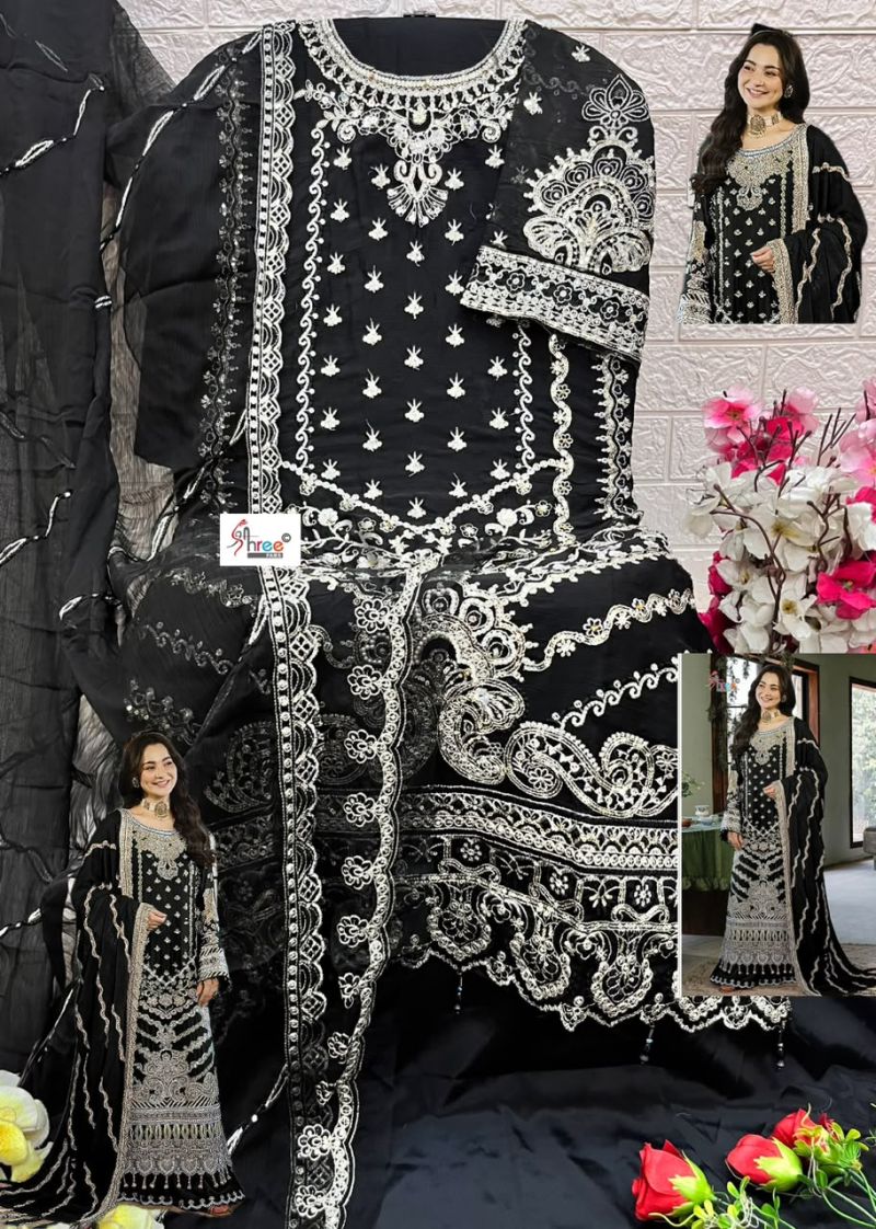 Shree Sf 5627 A To D Chiffon Heavy Embroidered Salwar Kameez Catalog — Wholesale Pakistani Suits, Shree wholesale from Surat — view 7