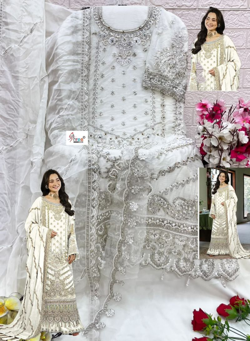 Shree Sf 5627 A To D Chiffon Heavy Embroidered Salwar Kameez Catalog — Wholesale Pakistani Suits, Shree wholesale from Surat — view 8