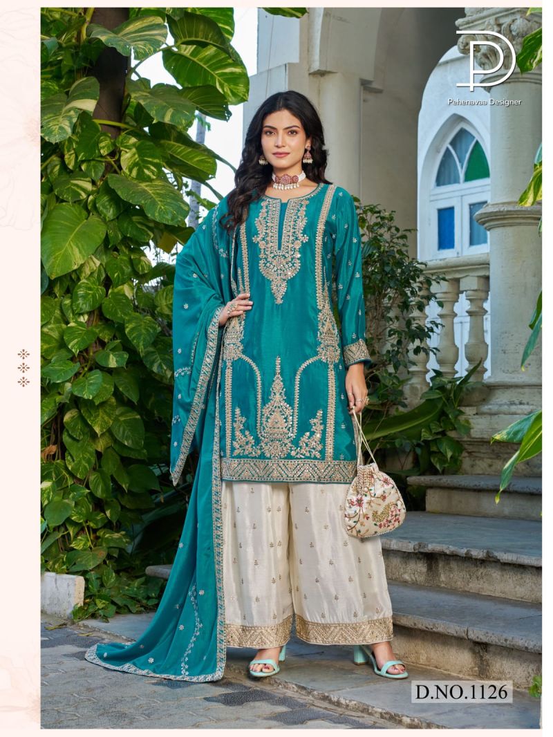 Silsila 1123 To 1126 Blooming Chinon Sequence Embroidered Salwar Kameez
