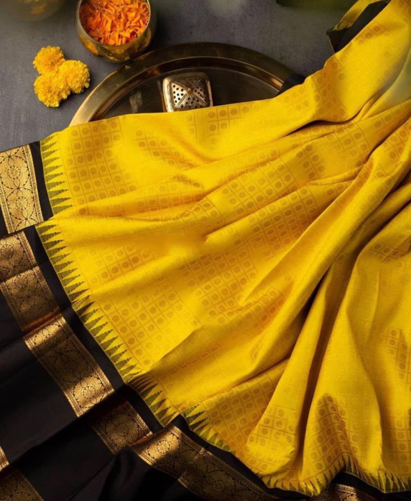 Soft Silk 2073 Lichi Silk Jacquard Work Saree Catalog — Organza Saree, Vardan Ethnic wholesale from Surat — view 2