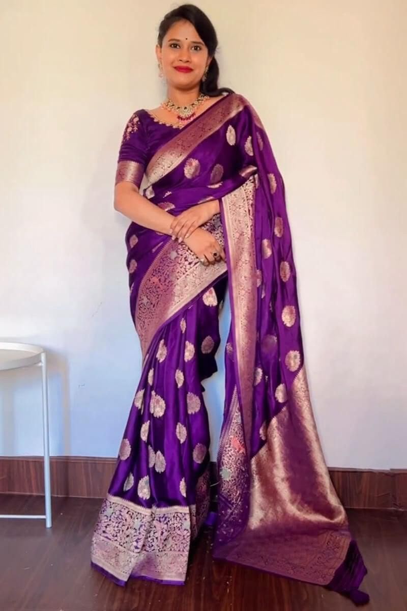 Soft Silk 6074 Lichi Silk Jacquard Work Saree Catalog