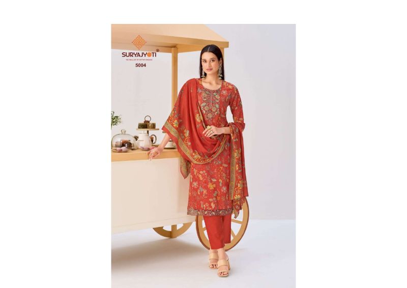 Suryajyoti Kala Vol 5 Readymade Cotton Print Embroidered Kurti With Bottom Dupatta Set — Wholesale Kurtis, Suryajyoti wholesale from Surat — Photo 7