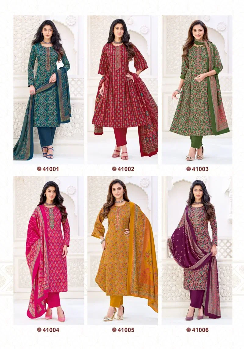 Suryajyoti Kalki Vol 41 Jam Satin Printed Dress Material Catalog — Wholesale Salwar Suits, Suryajyoti wholesale from Surat - Gallery Image 9