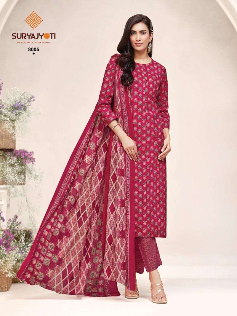 Suryajyoti Poshak Vol 8 Readymade Cotton Foil Printed Kurti With Bottom Dupatta Set — Wholesale Kurtis wholesale from Surat — view 5