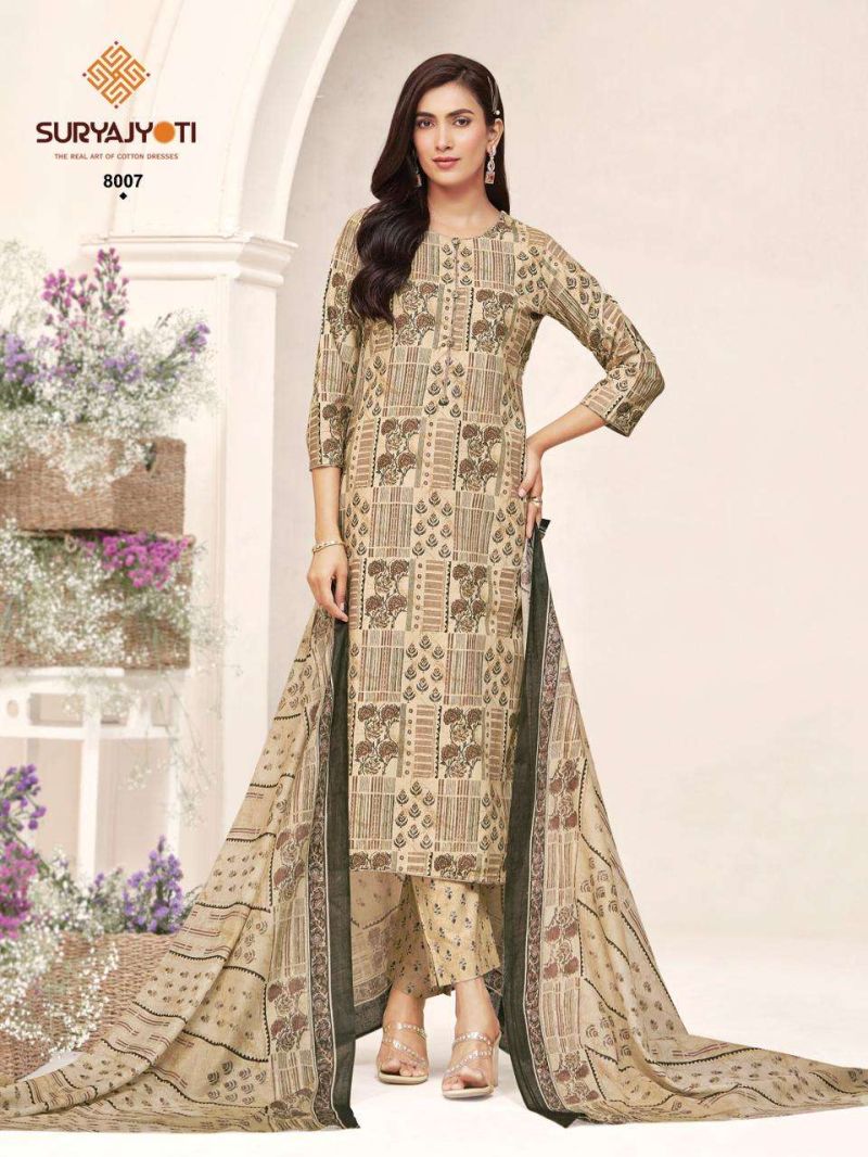 Suryajyoti Poshak Vol 8 Readymade Cotton Foil Printed Kurti With Bottom Dupatta Set — Wholesale Kurtis wholesale from Surat — view 6