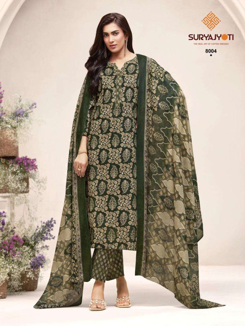 Suryajyoti Poshak Vol 8 Readymade Cotton Foil Printed Kurti With Bottom Dupatta Set — Wholesale Kurtis wholesale from Surat — view 7