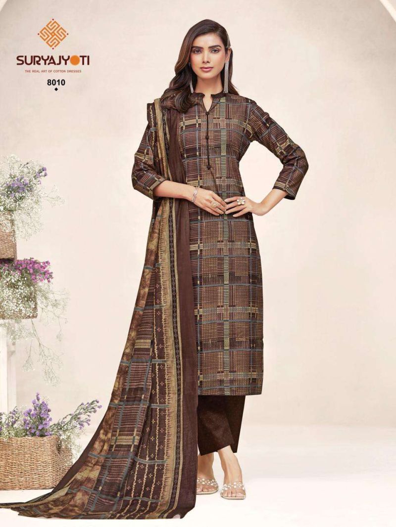 Suryajyoti Poshak Vol 8 Readymade Cotton Foil Printed Kurti With Bottom Dupatta Set — Wholesale Kurtis wholesale from Surat — view 8