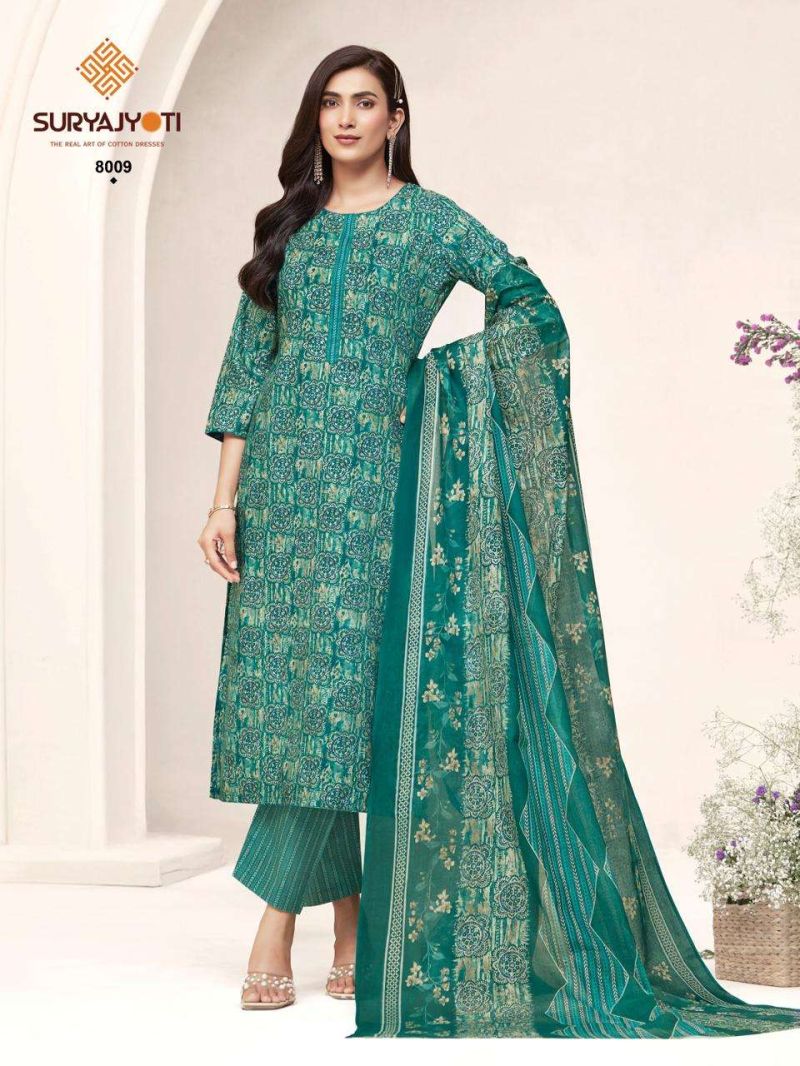 Suryajyoti Poshak Vol 8 Readymade Cotton Foil Printed Kurti With Bottom Dupatta Set — Wholesale Kurtis wholesale from Surat — view 10