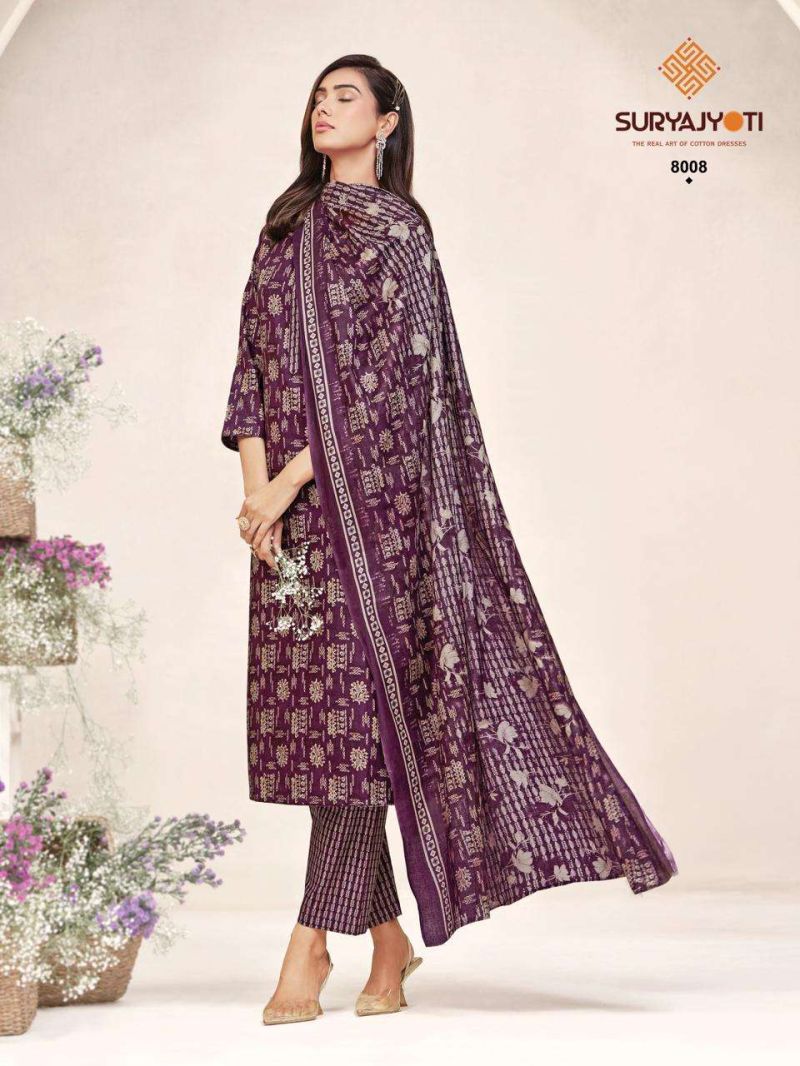 Suryajyoti Poshak Vol 8 Readymade Cotton Foil Printed Kurti With Bottom Dupatta Set — Wholesale Kurtis wholesale from Surat — view 2