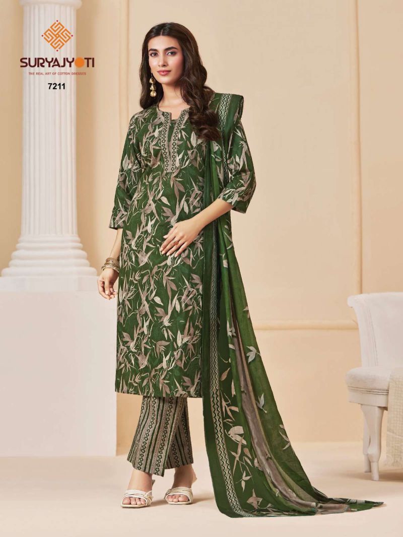 Suryajyoti Trendy Cotton Vol 72 Readymade Cotton Print Kurti With Bottom Dupatta Set — Wholesale Readymade Suit, Suryajyoti wholesale from Surat - Gallery Image 8