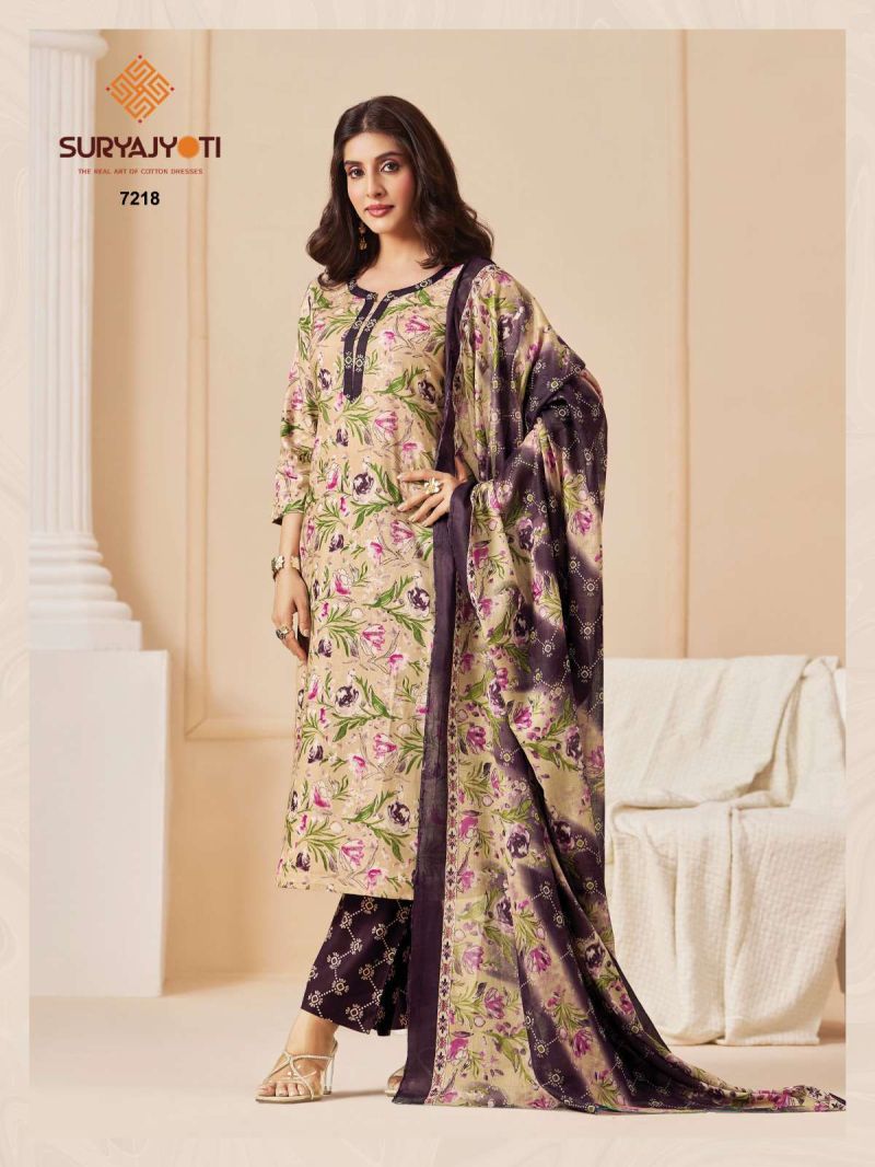 Suryajyoti Trendy Cotton Vol 72 Readymade Cotton Print Kurti With Bottom Dupatta Set — Wholesale Readymade Suit, Suryajyoti wholesale from Surat - Gallery Image 9