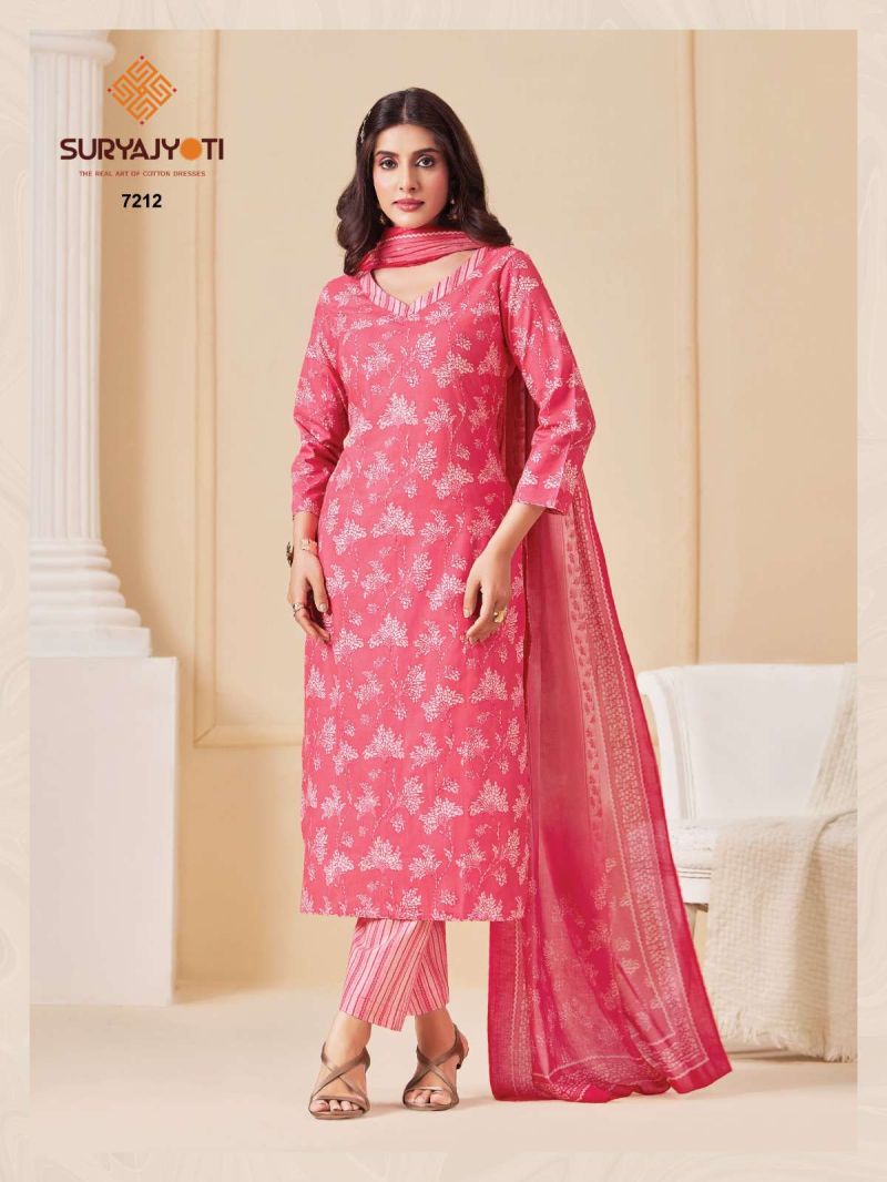Suryajyoti Trendy Cotton Vol 72 Readymade Cotton Print Kurti With Bottom Dupatta Set — Wholesale Readymade Suit, Suryajyoti wholesale from Surat - Gallery Image 11
