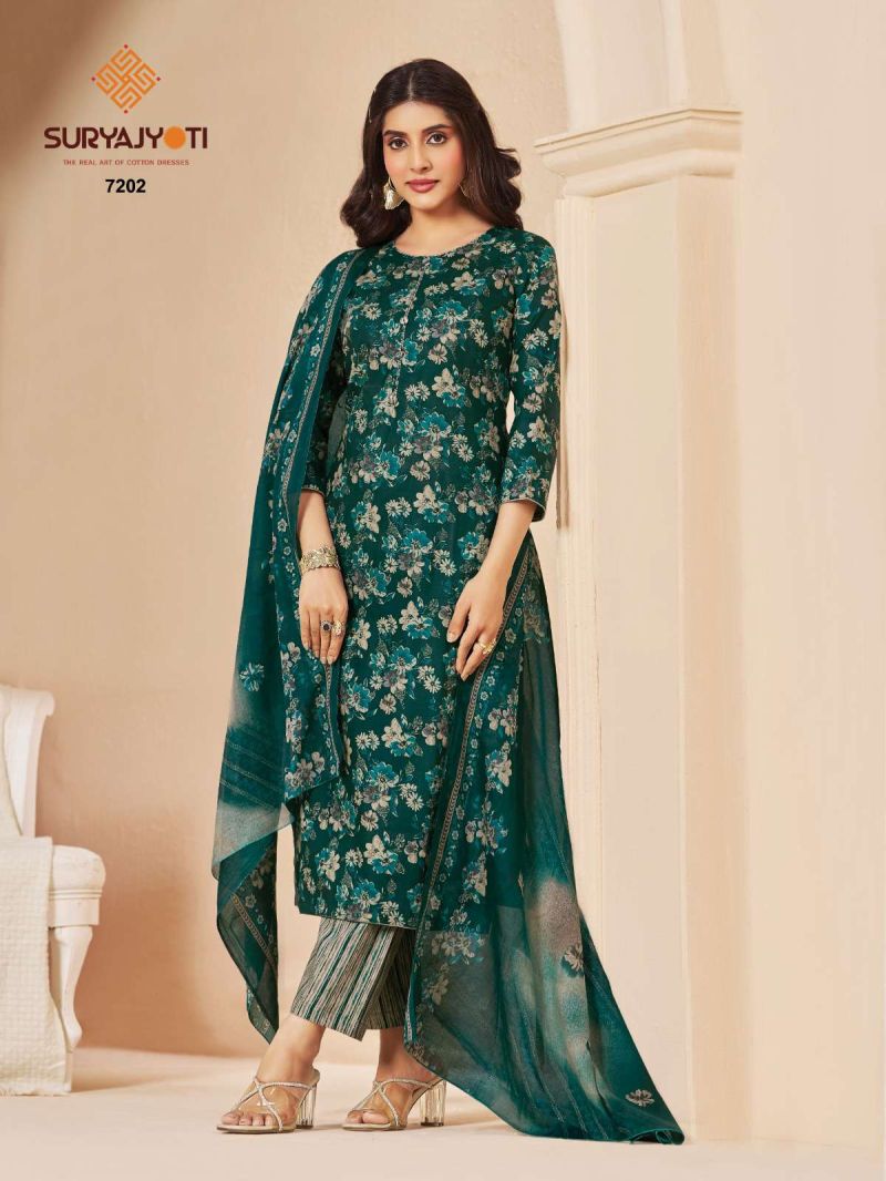 Suryajyoti Trendy Cotton Vol 72 Readymade Cotton Print Kurti With Bottom Dupatta Set — Wholesale Readymade Suit, Suryajyoti wholesale from Surat - Gallery Image 13