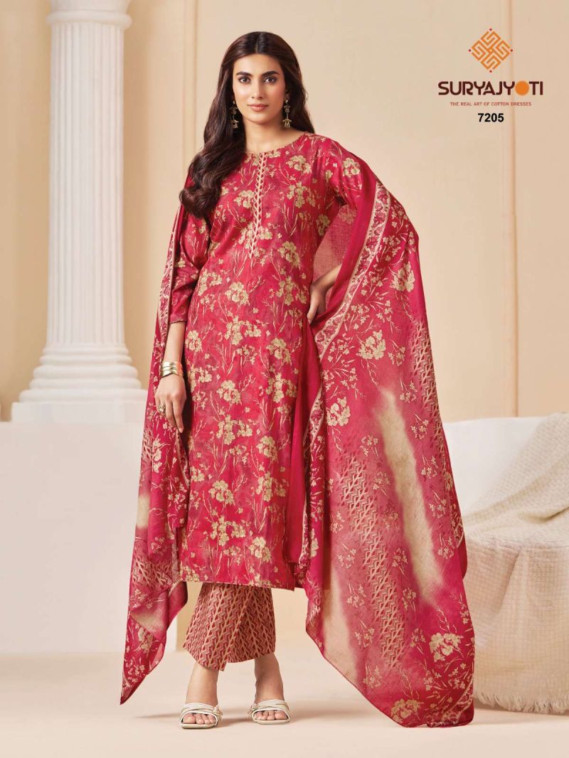 Suryajyoti Trendy Cotton Vol 72 Readymade Cotton Print Kurti With Bottom Dupatta Set