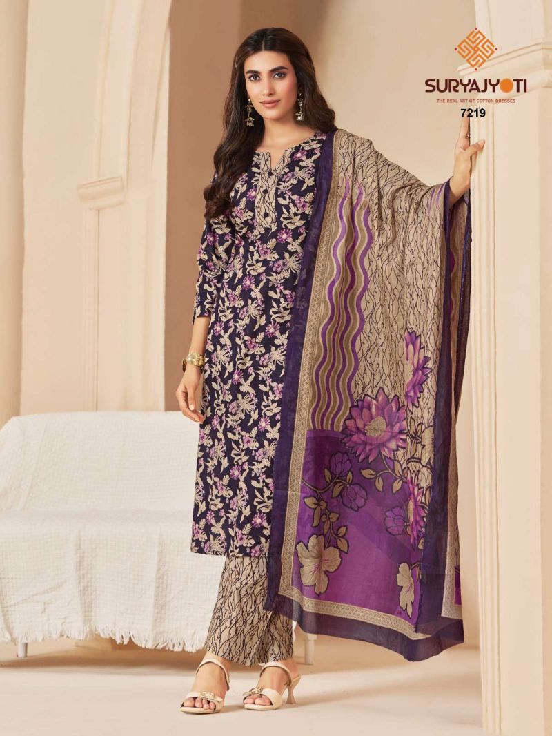 Suryajyoti Trendy Cotton Vol 72 Readymade Cotton Print Kurti With Bottom Dupatta Set — Wholesale Readymade Suit, Suryajyoti wholesale from Surat - Gallery Image 17