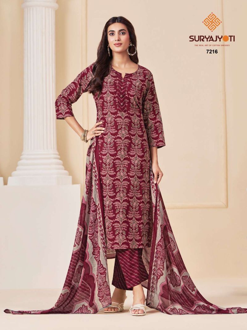 Suryajyoti Trendy Cotton Vol 72 Readymade Cotton Print Kurti With Bottom Dupatta Set — Wholesale Readymade Suit, Suryajyoti wholesale from Surat - Gallery Image 18