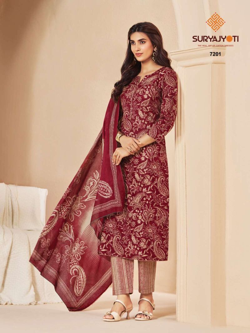 Suryajyoti Trendy Cotton Vol 72 Readymade Cotton Print Kurti With Bottom Dupatta Set — Wholesale Readymade Suit, Suryajyoti wholesale from Surat - Gallery Image 19