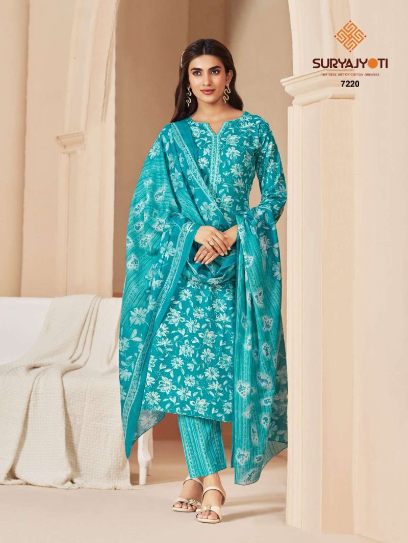 Suryajyoti Trendy Cotton Vol 72 Readymade Cotton Print Kurti With Bottom Dupatta Set — Wholesale Readymade Suit, Suryajyoti wholesale from Surat - Gallery Image 2