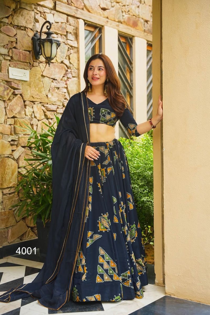 Vallari Vol 4 French Crepe Silk Digital Printed Designer Lehenga Choli Catalog — Wholesale Lehenga, Vardan Ethnic wholesale from Surat — view 2