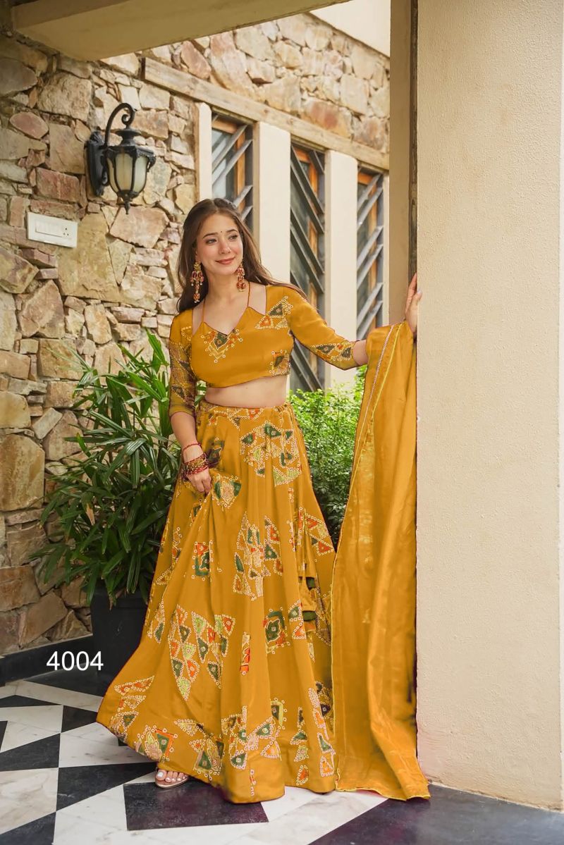 Vallari Vol 4 French Crepe Silk Digital Printed Designer Lehenga Choli Catalog — Wholesale Lehenga, Vardan Ethnic wholesale from Surat — view 3