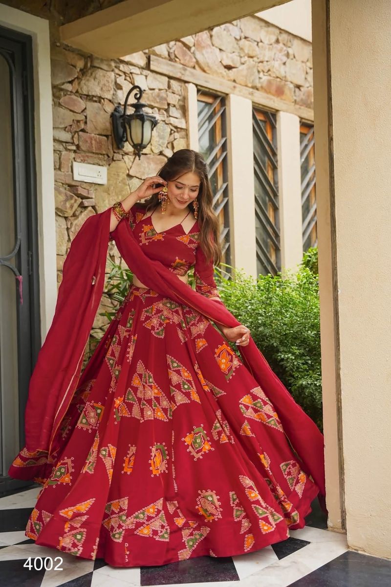 Vallari Vol 4 French Crepe Silk Digital Printed Designer Lehenga Choli Catalog — Wholesale Lehenga, Vardan Ethnic wholesale from Surat — view 4