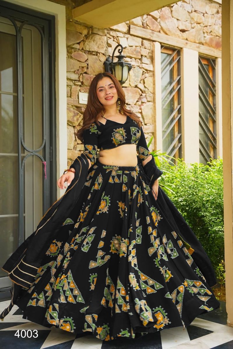Vallari Vol 4 French Crepe Silk Digital Printed Designer Lehenga Choli Catalog — Wholesale Lehenga, Vardan Ethnic wholesale from Surat — view 7