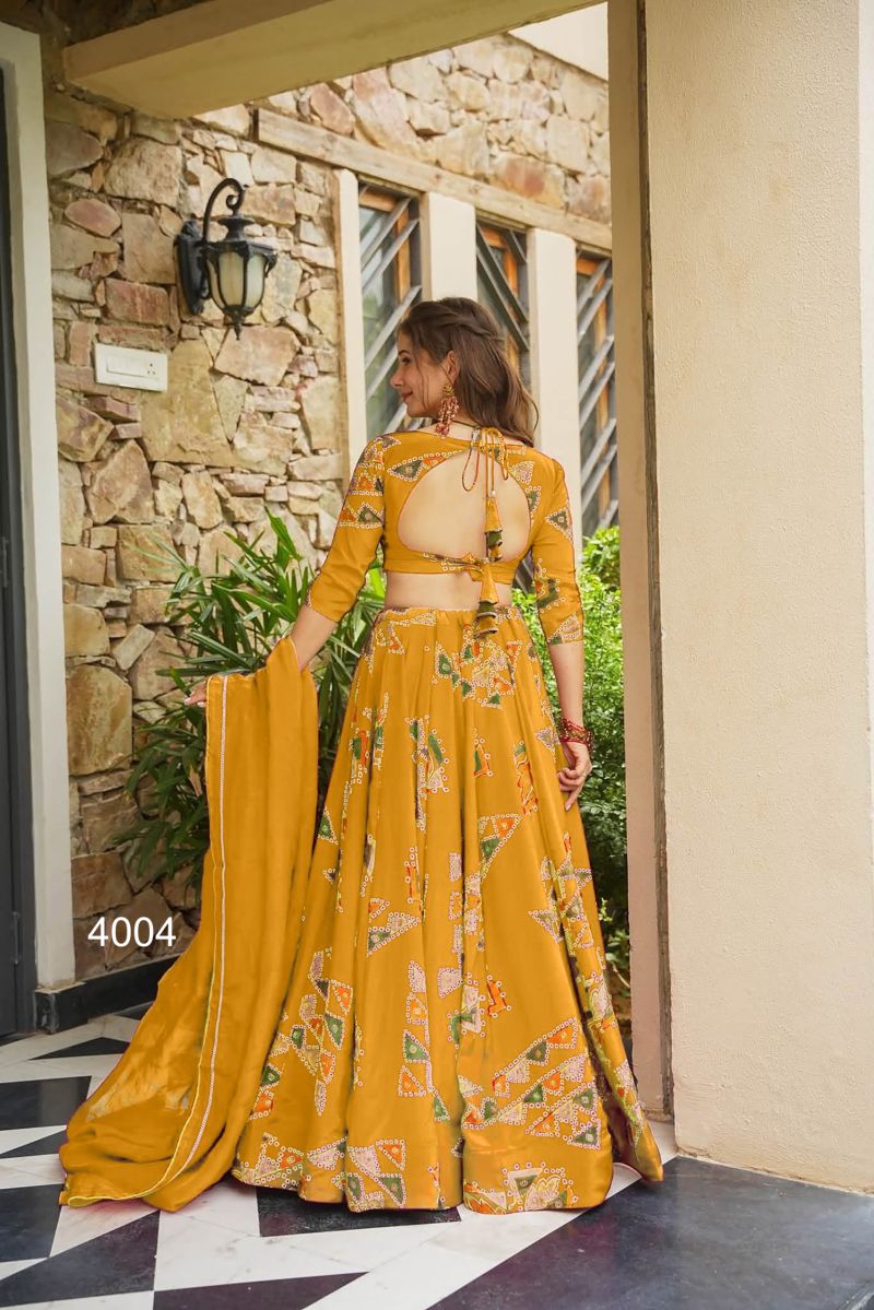 Vallari Vol 4 French Crepe Silk Digital Printed Designer Lehenga Choli Catalog — Wholesale Lehenga, Vardan Ethnic wholesale from Surat — view 8
