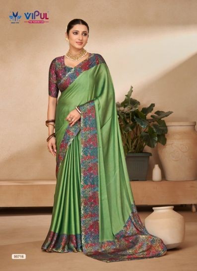 Vipul Juliet Chiffon Vol 29 Black Rangoli Printed Saree Catalog