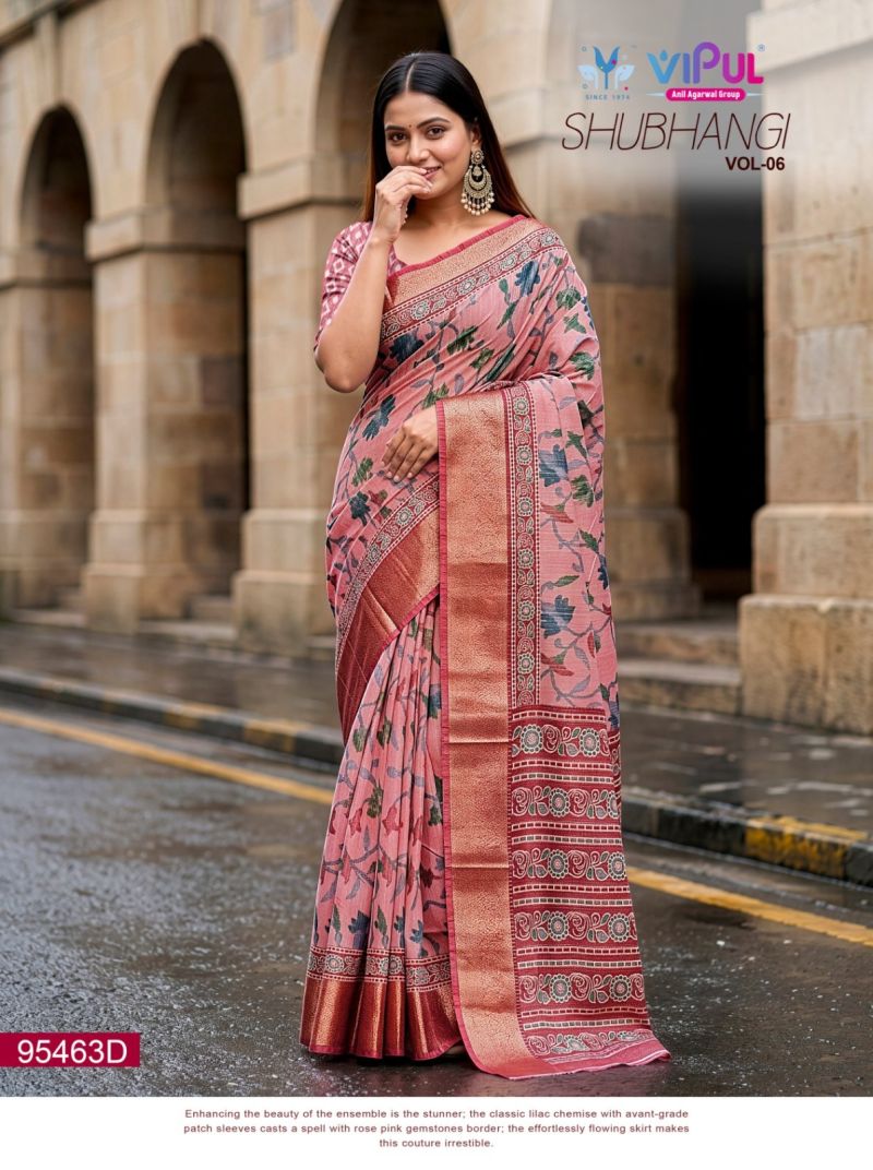 Vipul Shubhangi Vol 6 Soft Silk Printed Saree Catalog — Festival Sarees, Vardan Ethnic wholesale from Surat — view 2