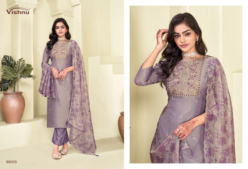 Vishnu Alifaa Salsa Silk Sequence Work Dress Material Catalog — Wholesale Dress Material, Vishnu wholesale from Surat — view 3