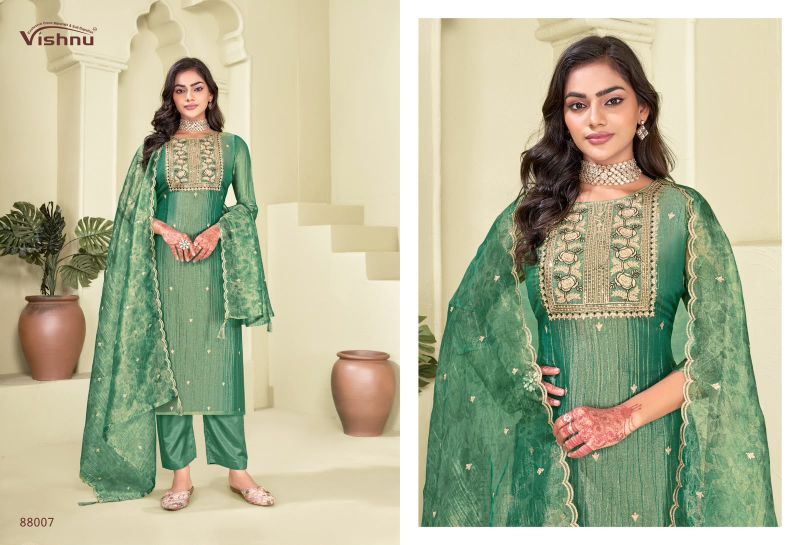 Vishnu Alifaa Salsa Silk Sequence Work Dress Material Catalog — Wholesale Dress Material, Vishnu wholesale from Surat — view 5