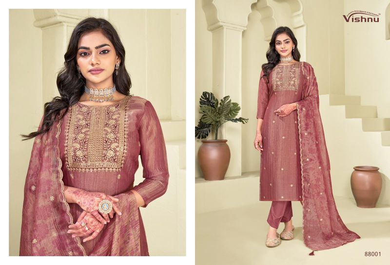 Vishnu Alifaa Salsa Silk Sequence Work Dress Material Catalog — Wholesale Dress Material, Vishnu wholesale from Surat — view 8