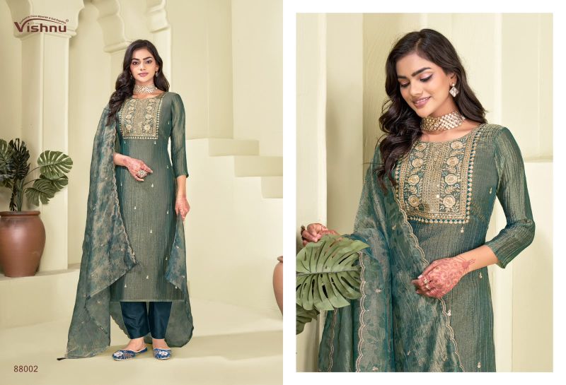 Vishnu Alifaa Salsa Silk Sequence Work Dress Material Catalog — Wholesale Dress Material, Vishnu wholesale from Surat — view 9