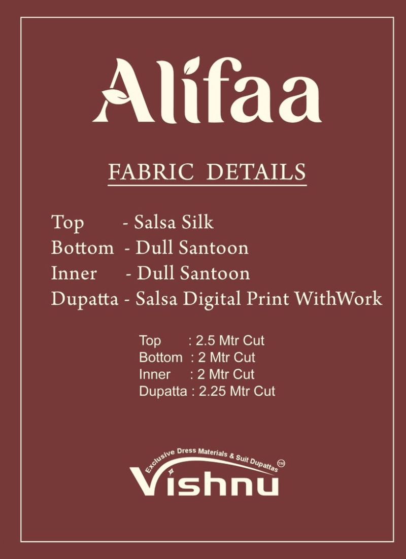 Vishnu Alifaa Salsa Silk Sequence Work Dress Material Catalog — Wholesale Dress Material, Vishnu wholesale from Surat — view 10
