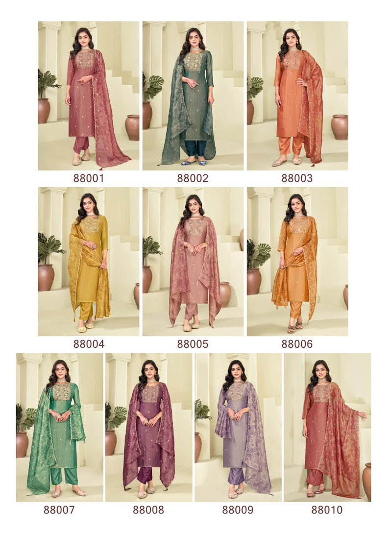 Vishnu Alifaa Salsa Silk Sequence Work Dress Material Catalog — Wholesale Dress Material, Vishnu wholesale from Surat — view 11