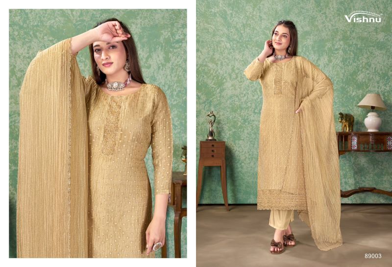 Vishnu Farah Salsa Butti Zarkan Work Designer Dress Material — Wholesale Dress Material, Vishnu wholesale from Surat — view 5