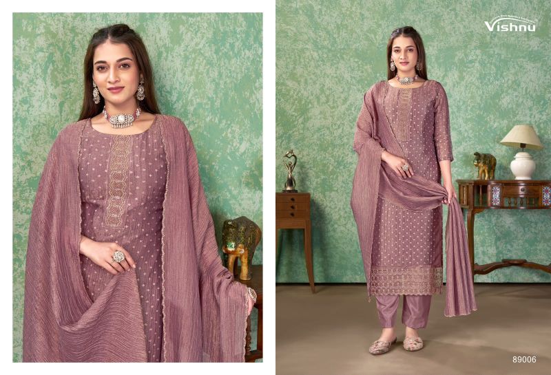 Vishnu Farah Salsa Butti Zarkan Work Designer Dress Material — Wholesale Dress Material, Vishnu wholesale from Surat — view 6