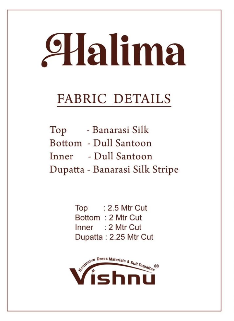 Vishnu Halima Banarasi Silk Beads Embroidered Dress Material Catalog — Wholesale Dress Material, Vardan Ethnic wholesale from Surat — view 2