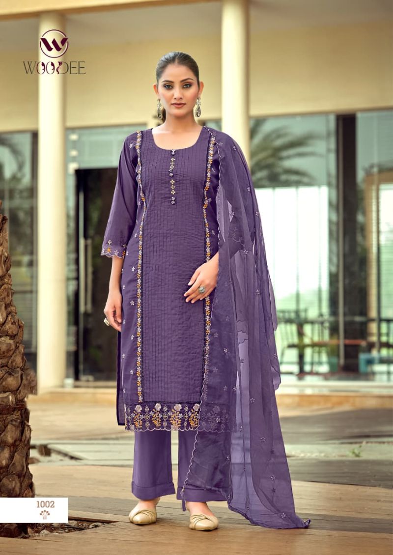 Woodee Womika Vol 2 Viscose Roman Silk Kurti With Bottom Dupatta Set — Wholesale Kurtis, Vardan Ethnic wholesale from Surat - Gallery Image 7