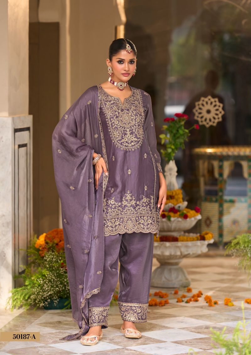 Zaveri D 50187 A Cord Silk Beats Work Designer Farshi Salwar Kameez Catalog — Wholesale Readymade Suit, Eba Lifestyle wholesale from Surat — view 2