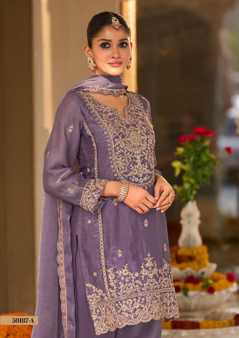 Zaveri D 50187 A Cord Silk Beats Work Designer Farshi Salwar Kameez Catalog — Wholesale Readymade Suit, Eba Lifestyle wholesale from Surat — view 3
