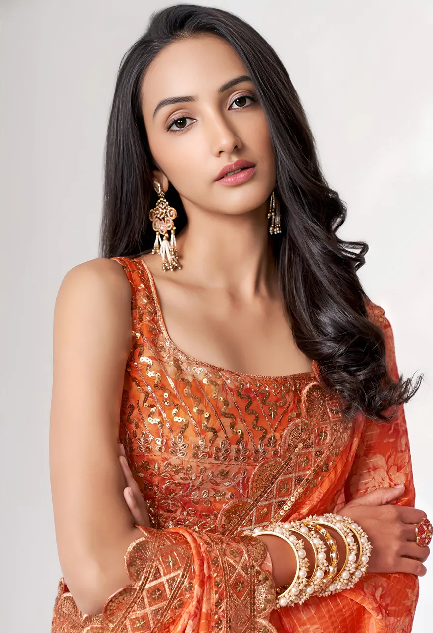 Zeel 1102 Organza with Zari & Sequins Embroidery Designer Saree — Wholesale Sarees, Zeel wholesale from Surat - Gallery Image 12