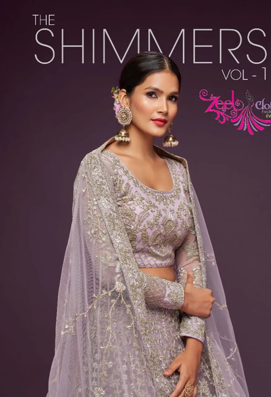 Zeel The Shimmers Vol-1 Designer Embroidered Lehenga Collection — Wholesale Lehenga, Zeel wholesale from Surat - Gallery Image 6