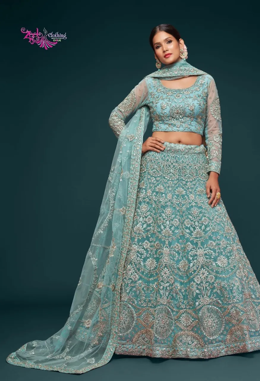 Zeel The Shimmers Vol-1 Designer Embroidered Lehenga Collection — Wholesale Lehenga, Zeel wholesale from Surat - Gallery Image 3