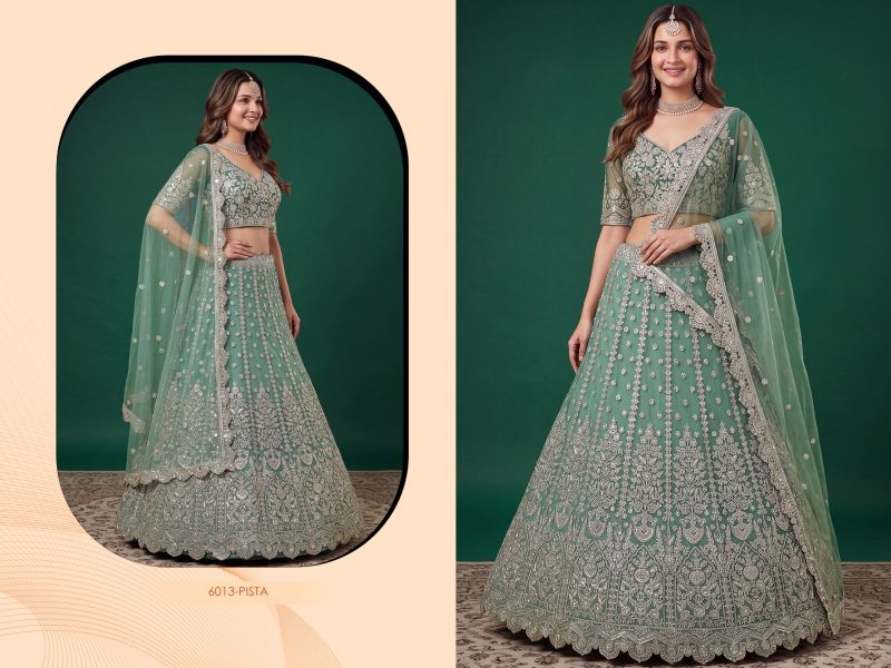 Zeel Vol 37 Soft Net Zari And Sequence Embroidery Lehenga Choli — Wholesale Lehenga, Zeel wholesale from Surat — Photo 5
