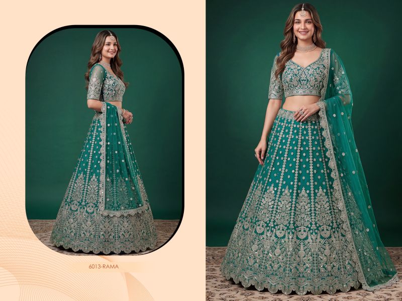 Zeel Vol 37 Soft Net Zari And Sequence Embroidery Lehenga Choli — Wholesale Lehenga, Zeel wholesale from Surat — Photo 4