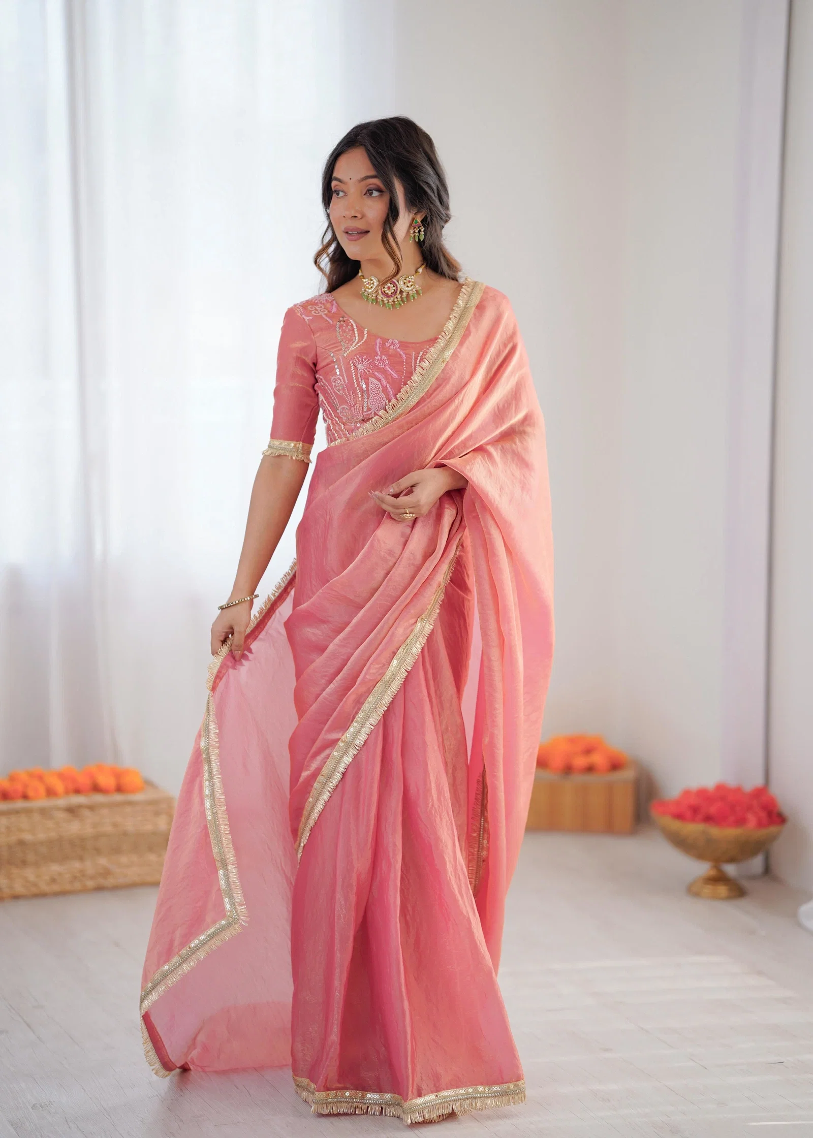 Glory Sp 77 Fendy Silk Disgner Saree Catalog