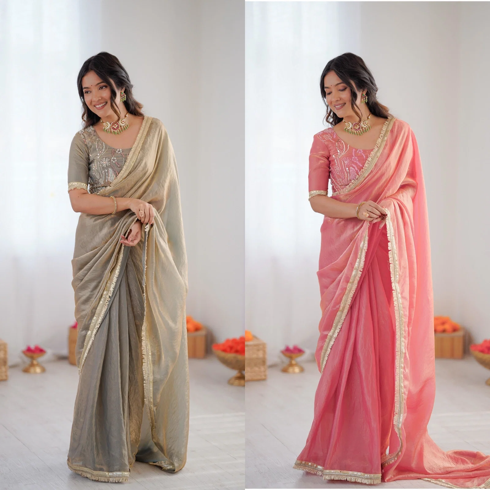 Glory Sp 77 Fendy Silk Disgner  Saree Catalog — Wholesale Sarees, Vardan Ethnic wholesale from Surat — view 5