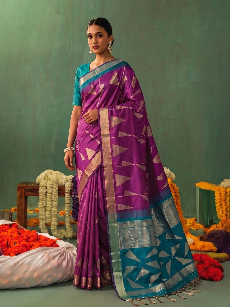 Ast Kaira Silk Soft Silk Festival Wear Saree Catalog — Organza Saree, Vardan Ethnic wholesale from Surat — Photo 3